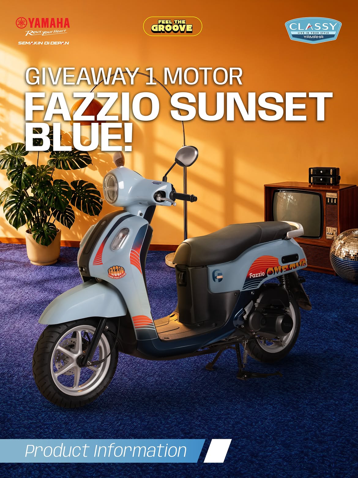 Giveaway 1 Motor Fazzio Sunset Blue